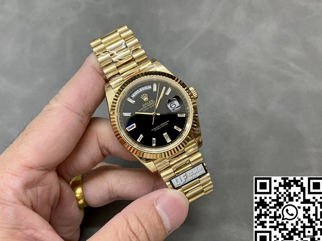 Factory v5 Dial Steel Rolex Diamond Tungsten Day Hourmarker QF Date M228238-0059 Black 0417